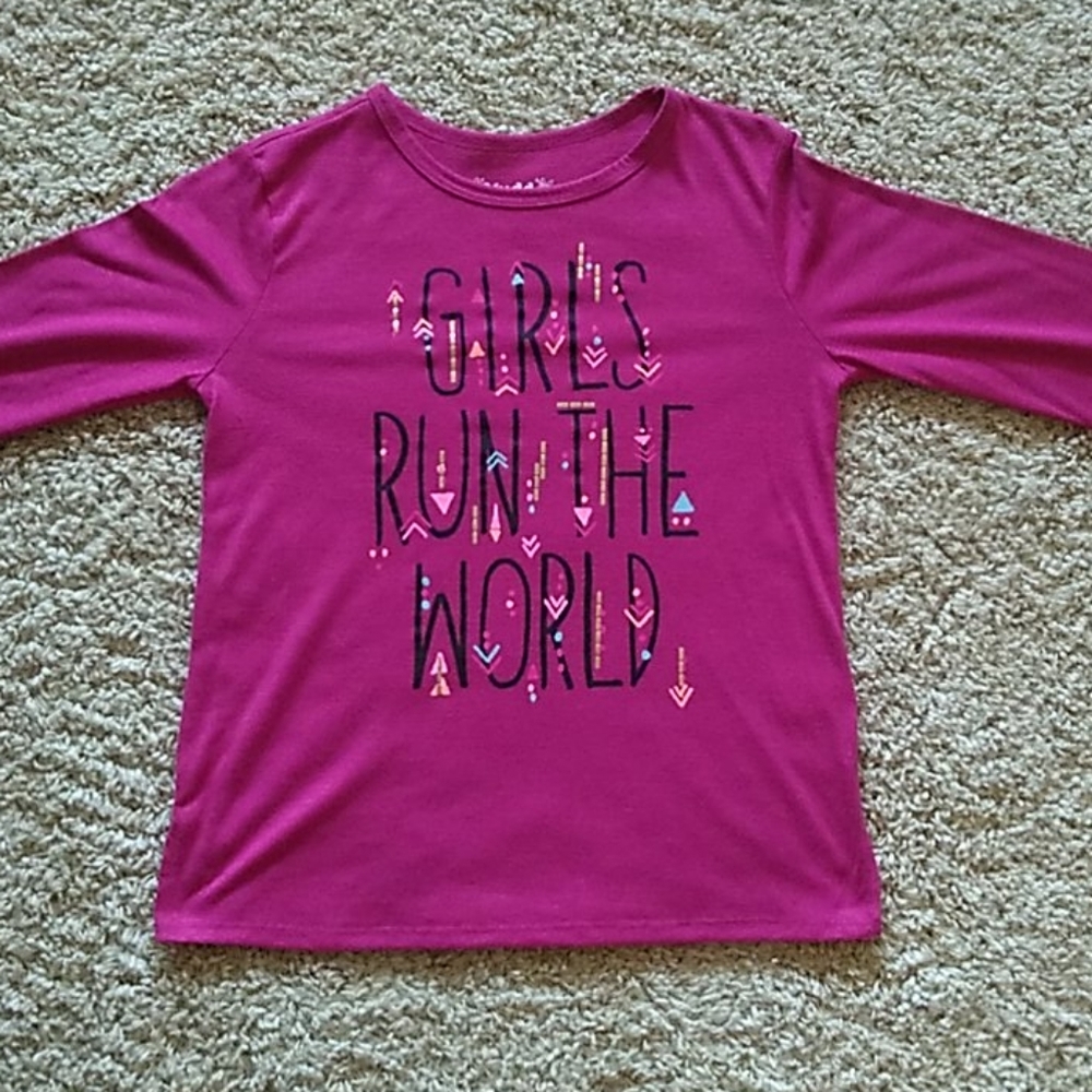 Mudd Girls Pink Graphic Long Sleeve Shirt